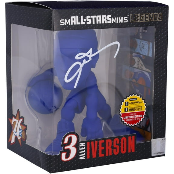 Allen Iverson Philadelphia 76ers Autographed smALL-STARS Blue Chase Variant 6" Figurine - Fanatics Authentic Certified