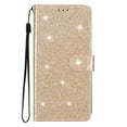thumbnail image 6 of Wallet Case for Samsung Galaxy A15,Decase Women Girls Case with Card Holder Kickstand & Wrist Strap Luxury Bling Glitter PU Leather Flip Card Phone Cover for Galaxy A15,Gold, 6 of 7