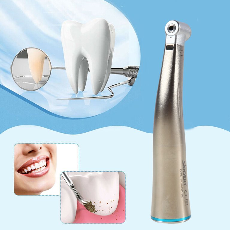 Dental LED Fiber Optic Contra Angle Handpiece 1:1 For NSK – Low Speed, Push Button Chuck 7 thumbnail image