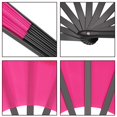 thumbnail image 4 of Abanico plegable Maitys, tela de nailon grande, estilo kung fu chino, rosa, 4 of 7