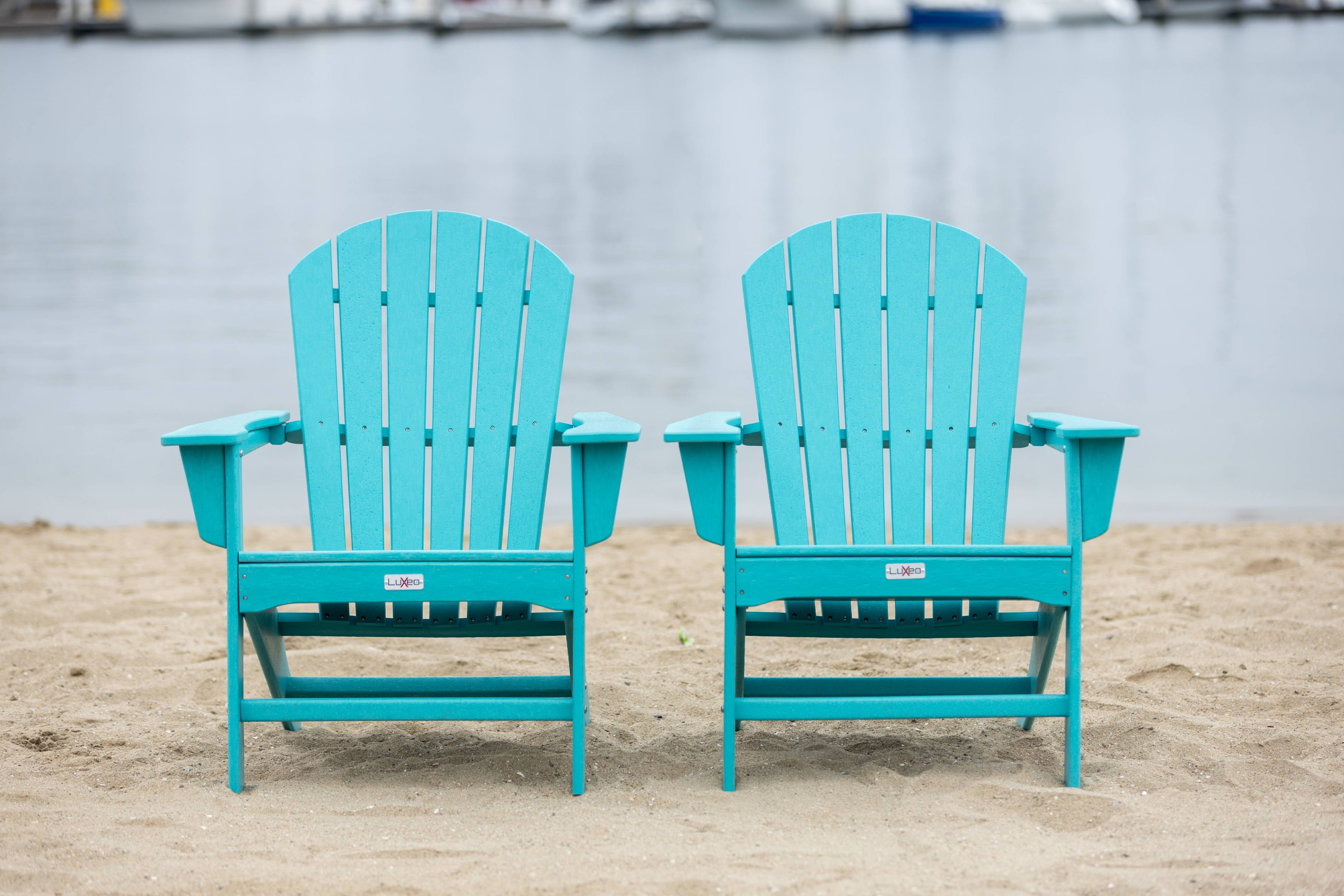 Hampton Aruba Blue Outdoor Patio Adirondack Chair (2 Pack) - Walmart