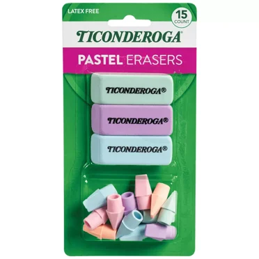 15ct Erasers Pastel