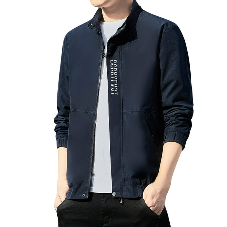 Blue military deals jacket mens