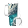 thumbnail image 2 of Lsque Airplane Shark Pattern 40 OZ Ice Bully Cup with Handle and Straw, Double Wall Stainless Steel Tumbler Travel Coffee Cup with Lid for Christmas Present, 2 of 8