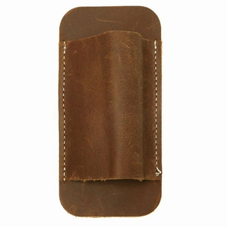 Retro Belt Carrying Leather Knife Scabbard Horizontally, Leather Pocket Knife Sheath for Belt Brown