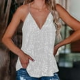 thumbnail image 4 of QHFBli Women's Sequin Tops Sleeveless Sparkle Sequin Tank Top Shimmer Vest Glitter Camisole, 4 of 7