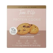 Tone It Up Plant Based Protein Cookies, Chocolate Chip, 10g Protein, 4 Count