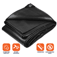 Core Tarps Extreme Heavy Duty 20 Mil Tarp, Black 12′ X 16′