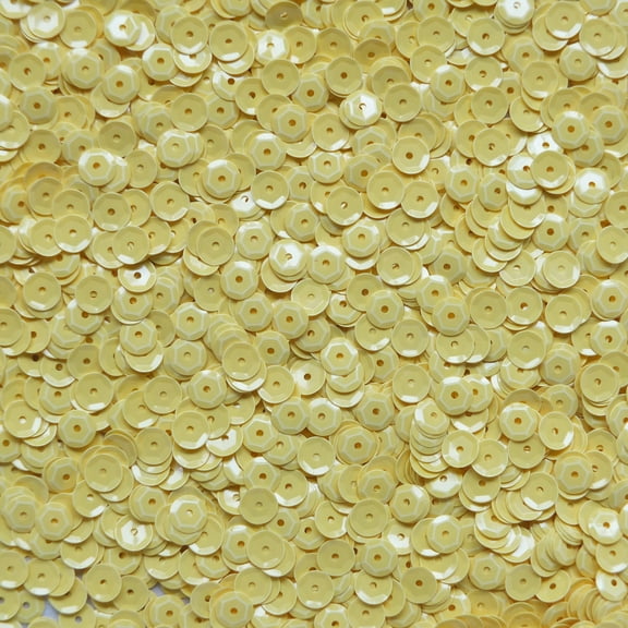 Yellow Cup Sequins 6mm Opaque Made in USA