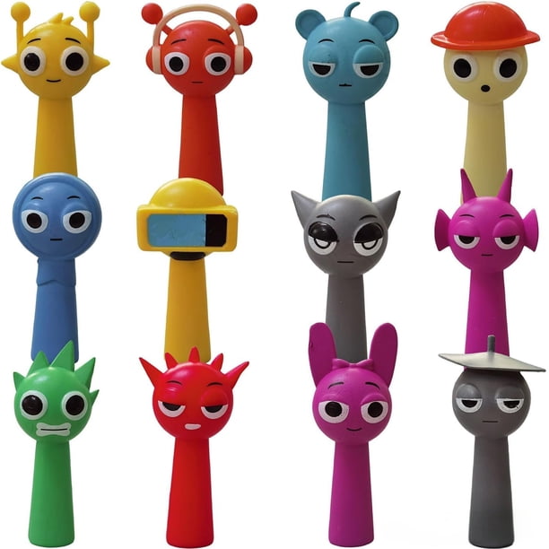 JUGUETE Sprunki: 12 FIGURAS de acción de 3 Pulgadas, Modelo de figuras de la serie Sprunki, rnos para Pasteles, Regalo Perfecto para Niños y Fans de Sprunki (12 piezas)