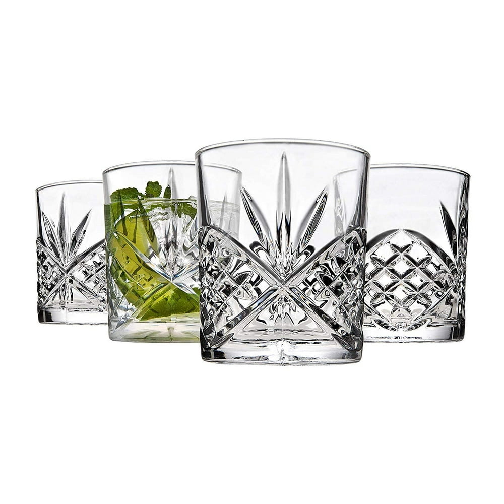 Godinger Old Fashioned Whiskey Glasses, Shatterproof and Reusable