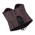 thumbnail image 4 of Ynynloco Womens Faux Leather Zipper Front Bustier Corset Top Sweetheart Neckline Top, 4 of 5