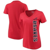 Atlanta Braves G-III 4Her by Carl Banks Women's Asterisk V-Neck T-Shirt - Red