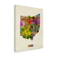 thumbnail image 3 of Trademark Fine Art "Ohio Map" Canvas Wall Art by Michael Tompsett, 3 of 5
