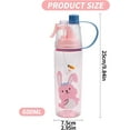 thumbnail image 3 of Bouteilles d'Eau Vaporisateur 600ml pour Enfants, Bouteille de Brumisation Étanche avec Design Gradué, Bouteille d'Eau de Sport Portable Réutilisable pour Cyclisme Randonnée, 3 of 5