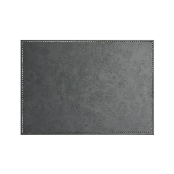 Luxurious Gray Vegan Leather Placemats 4 Pack Look and Feel of Genuine Leather Infused with Copper