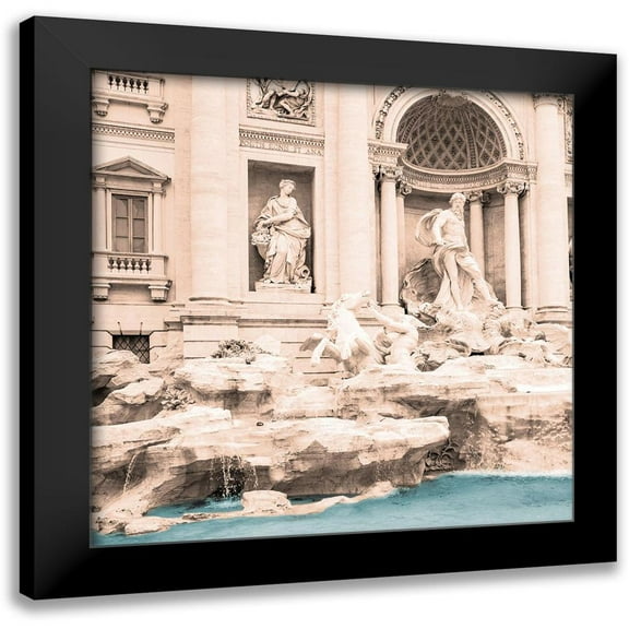 Prime, Marcus 12x12 Black Modern Framed Museum Art Print Titled - Fontana Di Trevi 2