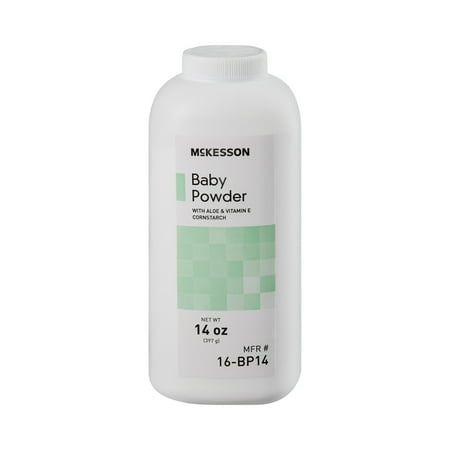 McKesson Baby Powder with Cornstarch, Aloe, Vitamin E - Fresh Scent, 14 oz, 12 Ct