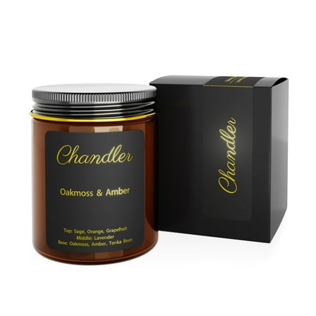 Oakmoss & Amber Scented Soy Candle