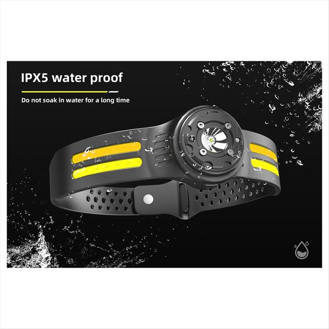 Sensor de COB Luz Frontal Carga USB Exterior Multifuncional Correr de Noche y Ciclismo Luz Frontal de Silicona para Correr
