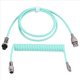 thumbnail image 3 of Cable de Teclado en Espiral USB C Cable de Teclado Mecánico con Cable de Aviador de Metal Desmontable 1,5 M USB-C A USB-A D, 3 of 5