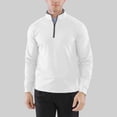 thumbnail image 7 of Summer Savings WTXUE Sweatshirts & Hoodies Long Sleeve, Zip Mock Neck Shirts for Men Mens Quarter Zip Pullover Shirt Pullover Performance Quarter Zip Solid, Athleisure for Men White S, 7 of 7