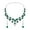 Green, variant on Women's Indian Bollywood Silver Plated Silver Plated Crystals American Diamonds Alloy Necklace Set with Earrings