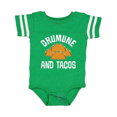 

Inktastic Drumline and Tacos Funny Drummer Boys or Girls Baby Bodysuit