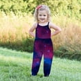 thumbnail image 5 of Penkiiy Toddler Girls Kids Jumpsuit One Piece Star Printed Playsuit Strap Romper Summer Outfits Clothes 5-6 Years Purple, 5 of 5