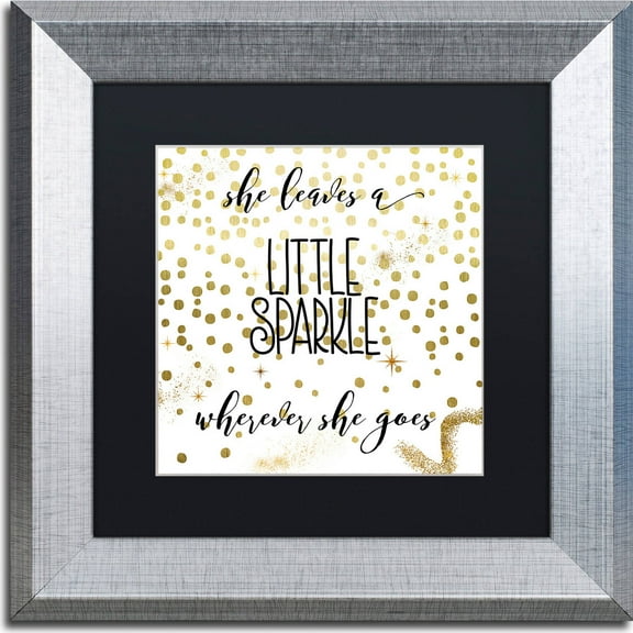 Trademark Fine Art "Sparkle" Canvas Art by Color Bakery, Black Matte, Silver Frame