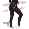 thumbnail image 5 of QRIC High Waist Yoga Leggings for Women Textured Scrunch Booty Leggings Workout Sports Tights With Pockets Black S, 5 of 6