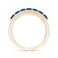 thumbnail image 2 of Angara Natural 0.98 Ct. Blue Sapphire with Diamond Non Eternity Wedding Band in 14K Yellow Gold for Women (Ring Size: 11.5), 2 of 10
