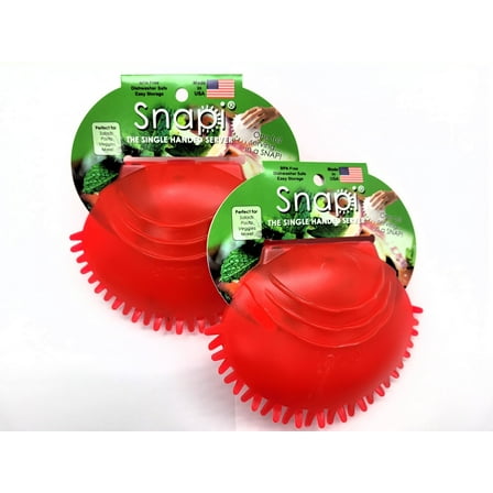 Snapi The Single Handed Salad Server, Watermelon, Rubber, Pack of 2