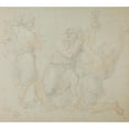 thumbnail image 3 of Edward Francis Burney 13x12 Black Modern Framed Museum Art Print Titled - Study for the Figures of Demitrius and Two Workmen, 3 of 5