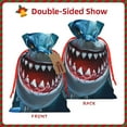 thumbnail image 2 of Fuzoiu Cartoon Cute Shark Print Christmas Gift Bag,Burlap Gift Bag with Drawstring Closure & Hang Tag,Perfect for Holidays, Birthdays, and Special Occasions-Medium, 2 of 7
