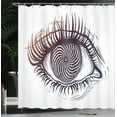 thumbnail image 3 of Ambesonne Eyeball Shower Curtain, Outer Space Vortex Pupil, 69"Wx70"L, Mauve Taupe Dark Purple, 3 of 4