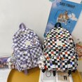 thumbnail image 5 of Mochila Infantil Impresa Mochila A Cuadros De Astronauta Creativo Mochila Escolar para Estudiantes De Viaje Escolar De Gran Capacidad con Adornos Colgantes Agua Liviana, 5 of 5