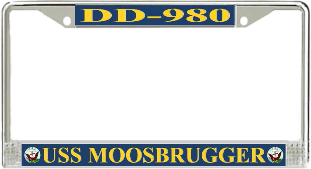 USS Moosbrugger DD-980 License Plate Frame