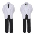 thumbnail image 2 of 5-7pc Formal Black White Suit Set Black Bow tie Neck Vest Boy Baby Sm-20 Teen, 2 of 3