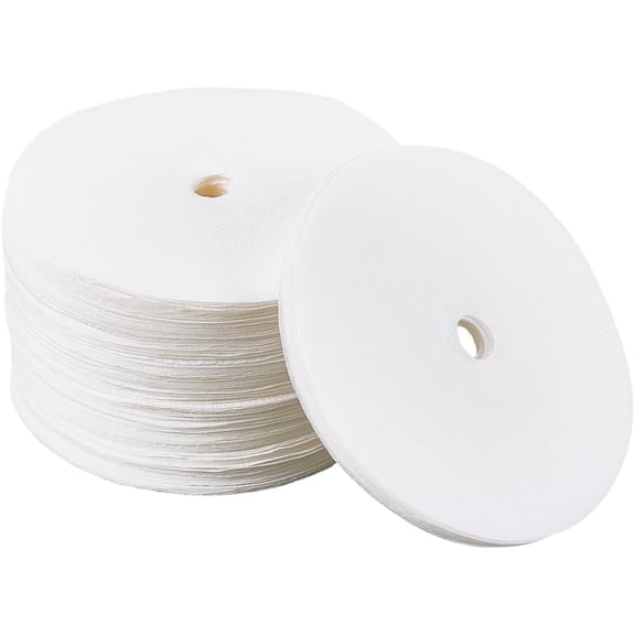200Pcs Coffee Filters Round Paper Percolator Coffee Filters Replacement Disc Coffee Filters Paper Unbleached Coffee Pot Filters White Mesh Filter Paper
