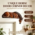 thumbnail image 5 of Wooden Horse Door Topper,Rustic Lying Craft Wall Art Decor | Hanging Brown Door Frame Farmhouse Ornament,Unique Gift for Horse Lovers Cute Shelf Topper Home Decoration, 5 of 7