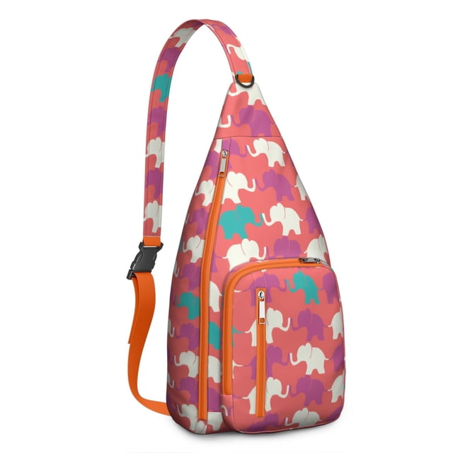 Sac à Dos à Bandoulière Éléphant Ethnique - Design Rétro Mandala et Cachemire, Sac d'Épaule Tendance pour les Passionnés de Voyage et les Amateurs de Plein Air