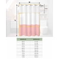 thumbnail image 6 of No Hook Shower Curtain with Snap in Liner, Geometric Modern Art Yellow Stripes White Pink Hotel Shower Curtains for Bathroom, Washable Shower Curtain Liner Set with Mesh Top Window, 72”x78”, 6 of 6