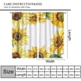 thumbnail image 4 of Sunflower Curtains Rustic Farmhouse Yellow Flowers Watercolor Vintage Nature Botanical Girls Women Kitchen Bedroom Living Room Blackout Rod Pocket Decoration Window Drapes 2 Panels W21xL63in, 4 of 6