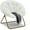 White, variant on QUIOCOZY Comfy Faux Fur Saucer Chair for Bedroom – Round Moon Chair for Adults & Teens with Foldable Metal Frame