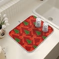 thumbnail image 7 of Ryvnso Glitter Bow Christmas Tree Dish Drying Mat for Kitchen Countertop 16x18 Small Dish Pad Drainer Rack Dish Sink Mats, 7 of 7