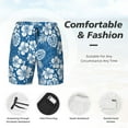 thumbnail image 5 of Balery Leaves And Flowers Mens Swim Trunks Swim Shorts for Men Quick Dry Inseam Beach Shorts with Compression Liner Pocket-Large, 5 of 9