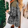 thumbnail image 5 of FNFHFY Womens Plaid Jackets Casual Corduroy Patchwork Jacket Zip-Up Snap Button Plaid Shacket Winter Fall Coats with Pockets, 5 of 9