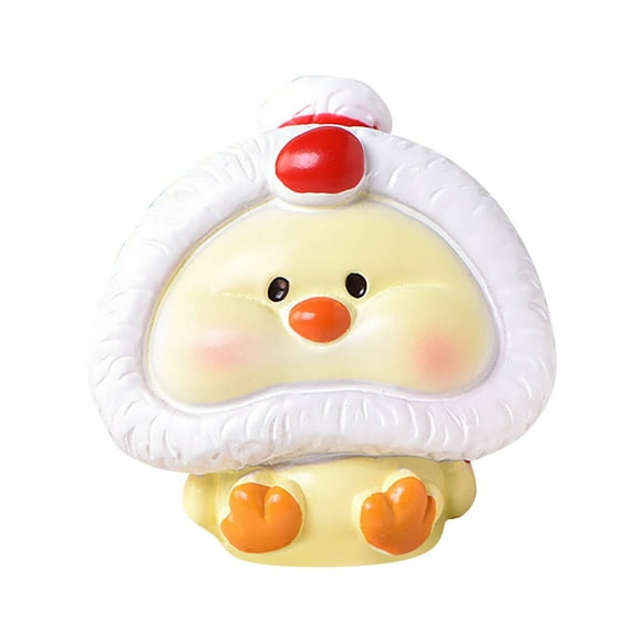 Discounted Items In Warehouse Deals Winter Holiday Christmas Playset Christmas Tree Cartoon Animal Pig Snowman Cute Duck Micro Xmas Tree Snow Decoration