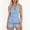 c01Blue, variant on Womens Halter Top Fashion Spring Tie Wrap Sleeveless Ruched V Neck Fitted Summer Tops Backless Trendy Clothes Gray XL
